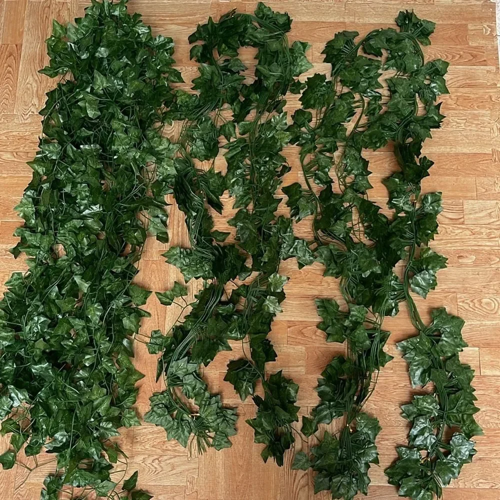 36 pack 82.6 inches ivy green leaves garland for home office